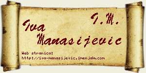 Iva Manasijević vizit kartica